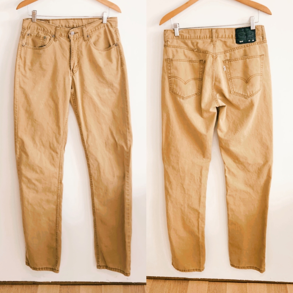 Water Less Levi's Men's Slim Jeans in Tan